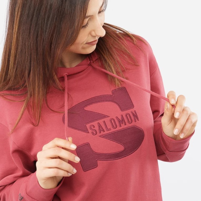 Sudaderas Salomon Outlife Logo Summer Mujer Rojos | MX PHIZ768